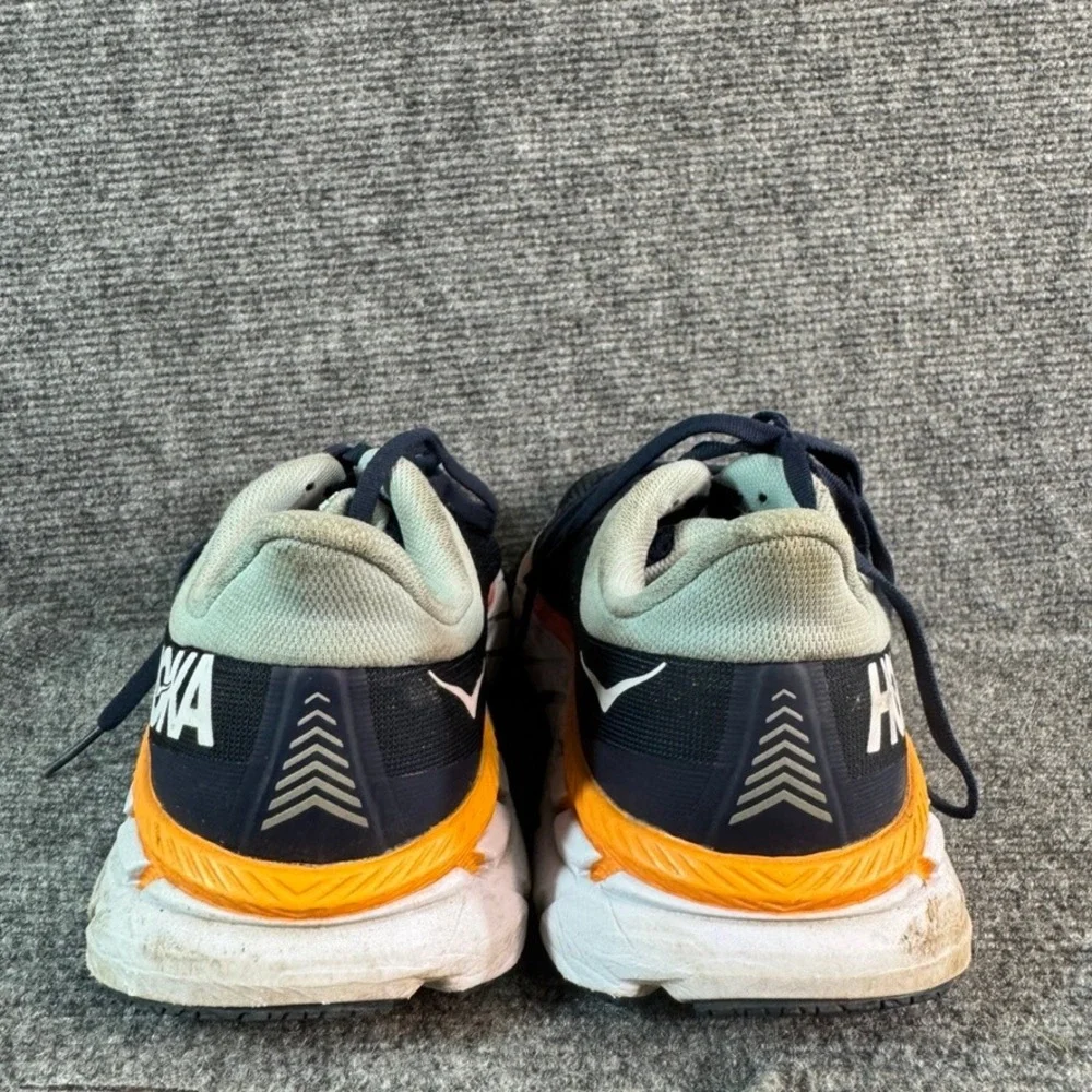 Hoka One One Clifton 7 Navy Blue Orange Pink Running Shoes Women's 5.5